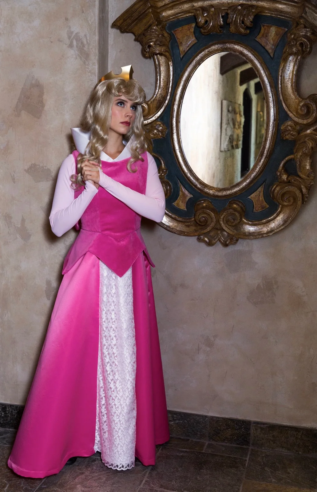 Sleeping Beauty party character in Austin