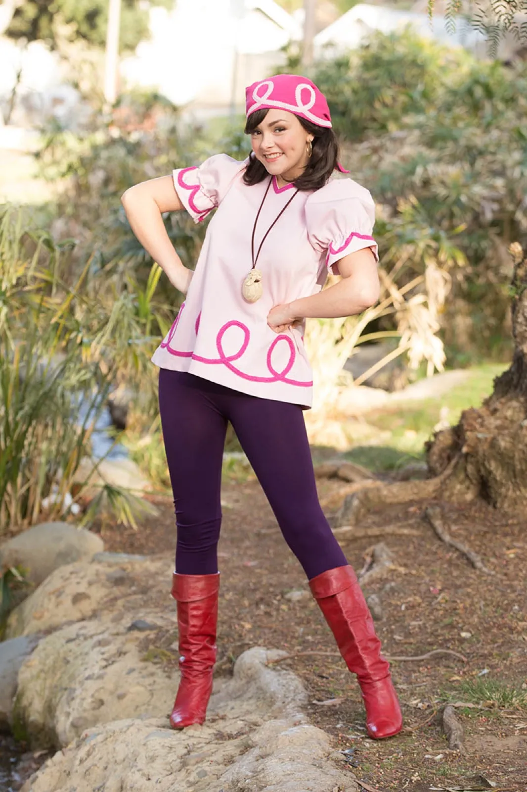 Girl Pirate party character in Austin